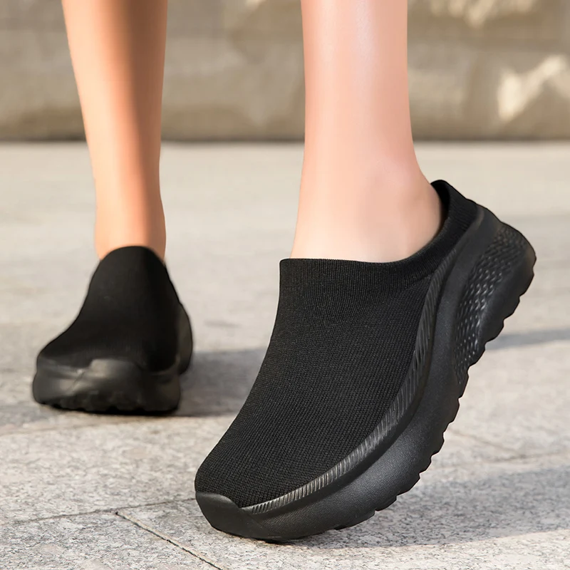 Women Shoes For Walking - Brede blotevoetslippers voor dames, sandalen, ademend
