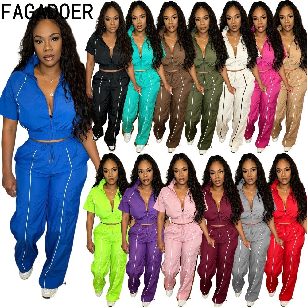 Women Shoes Joggers - FAGADOER Lente Herfst Dames Outfits Crop