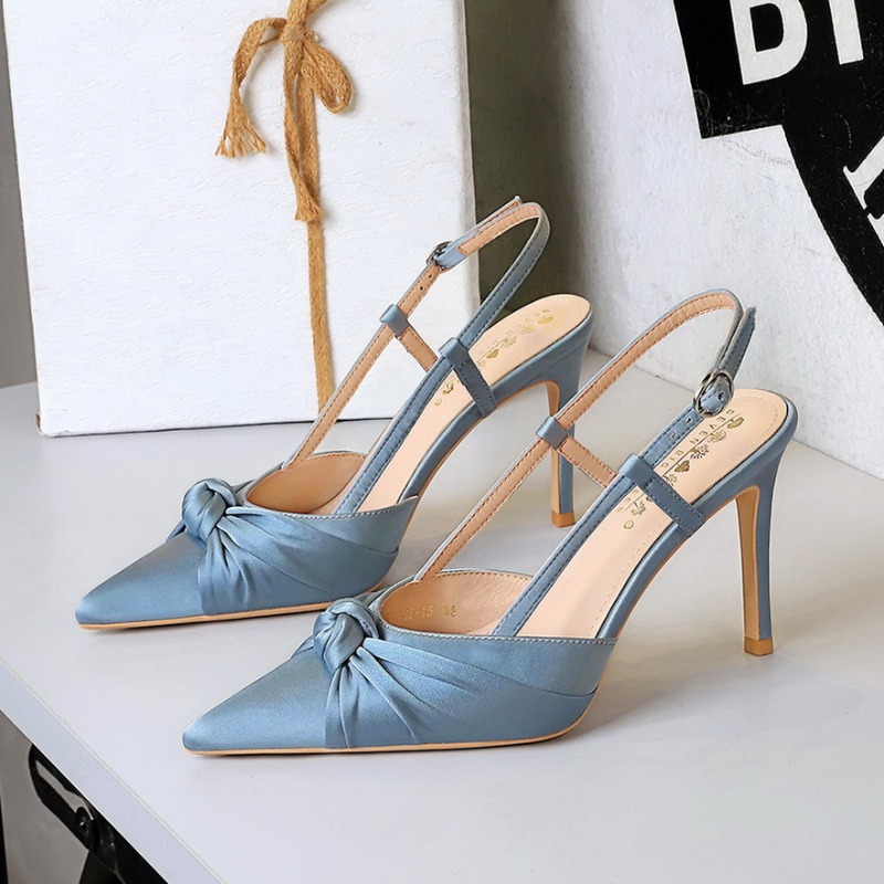 Women'S Shoes Navy Blue - Mode Sexy Vrouwen Pompen Party Zijde
