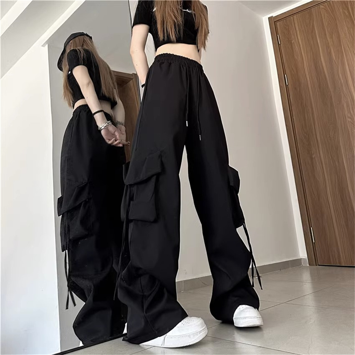Women Shoes Joggers - Plus Size Vrouwen Cargo Broek Hoge