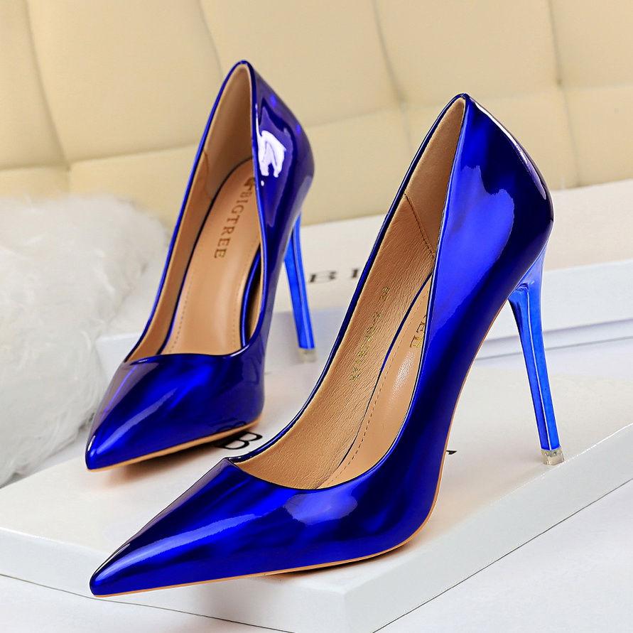 Women'S Shoes Navy Blue - Vrouwen Fetish 10,5 cm Hoge Hakken