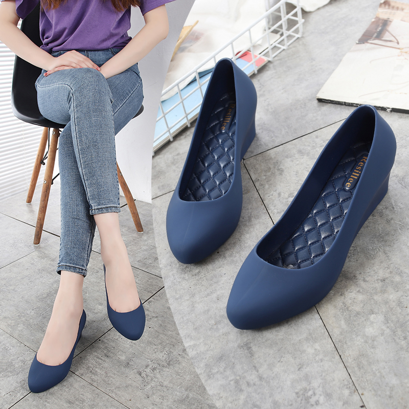Women'S Shoes Navy Blue - Resillee Dames Marineblauw Jelly Schoenen met