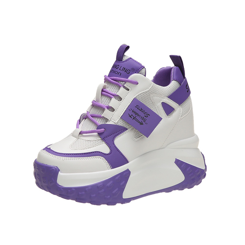Women Shoes Store - 9.5CM Vrouwen Hoge Platform Sneakers Herfst