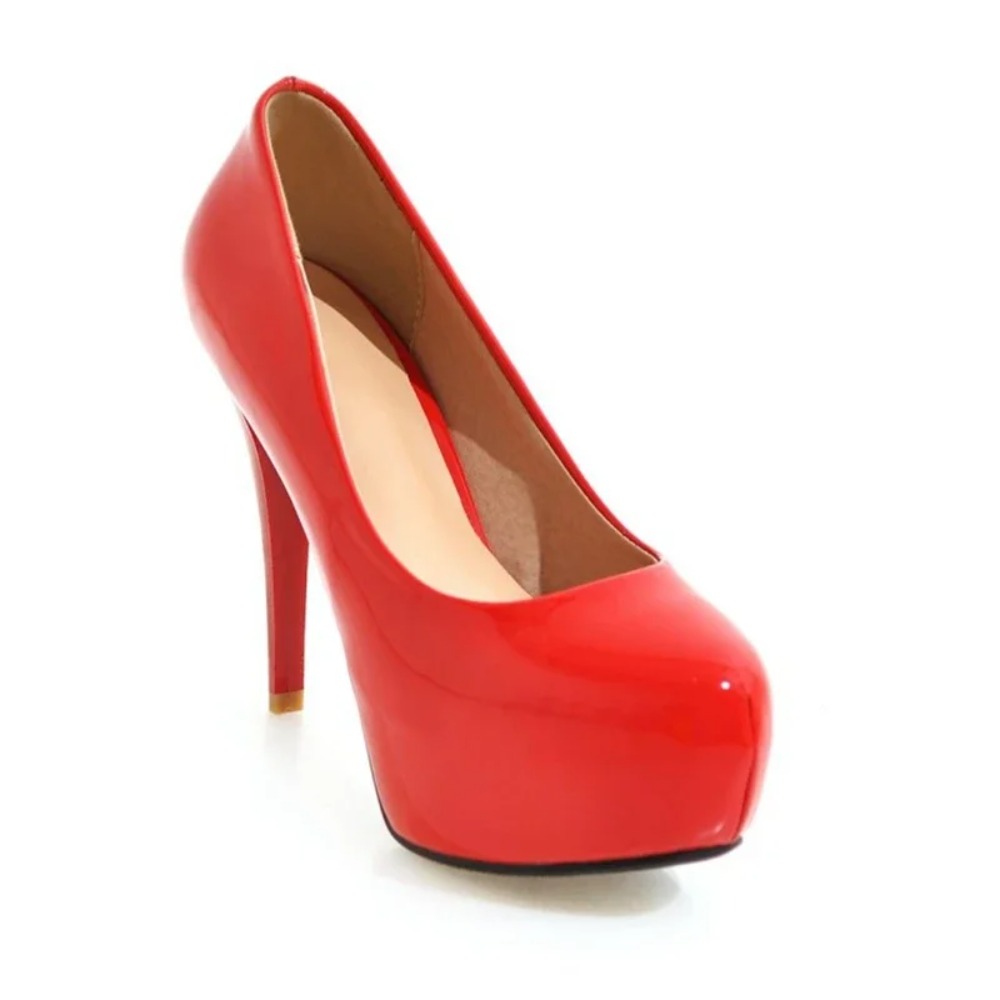 Women Shoes Jd - Vrouwen Schoenen Lakleer Ronde Neus Zwart