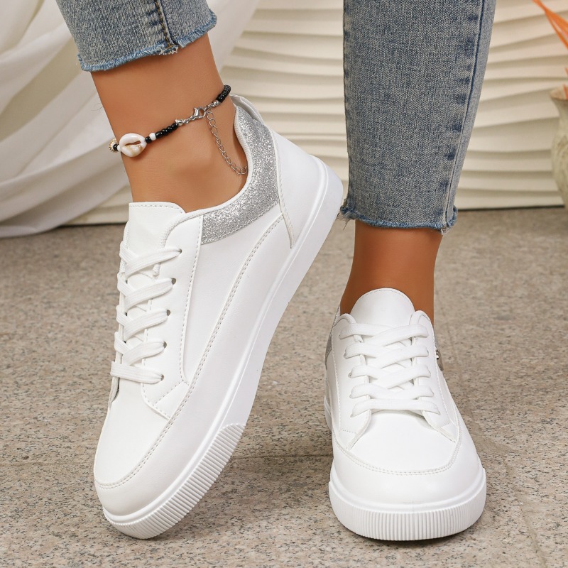 Dames Witte Glitter Hart Sneak - Women Shoes For Walking recensie en prijs