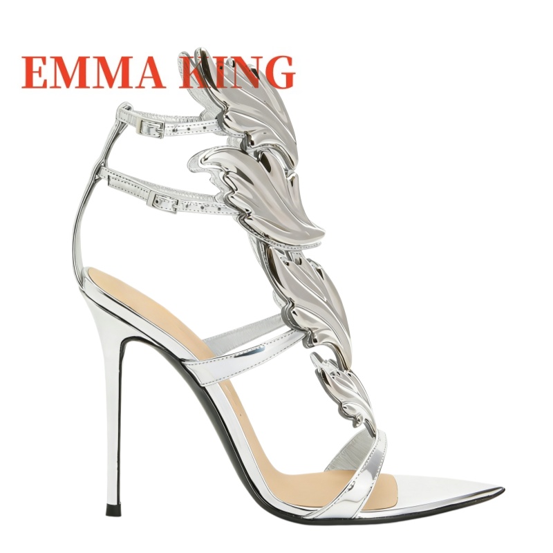 Dames Metallic Gevleugelde Hog - Metallic Heel Sandal recensie en prijs