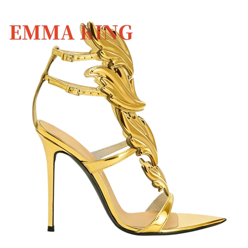Dames Metallic Gevleugelde Hog - Metallic Heel Sandal recensie en prijs